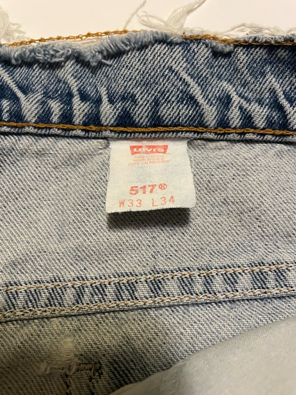 Levi’s Vintage 90s 517 Orange Tag Jeans Distressed. Size 33x34 - Picture 8 of 11